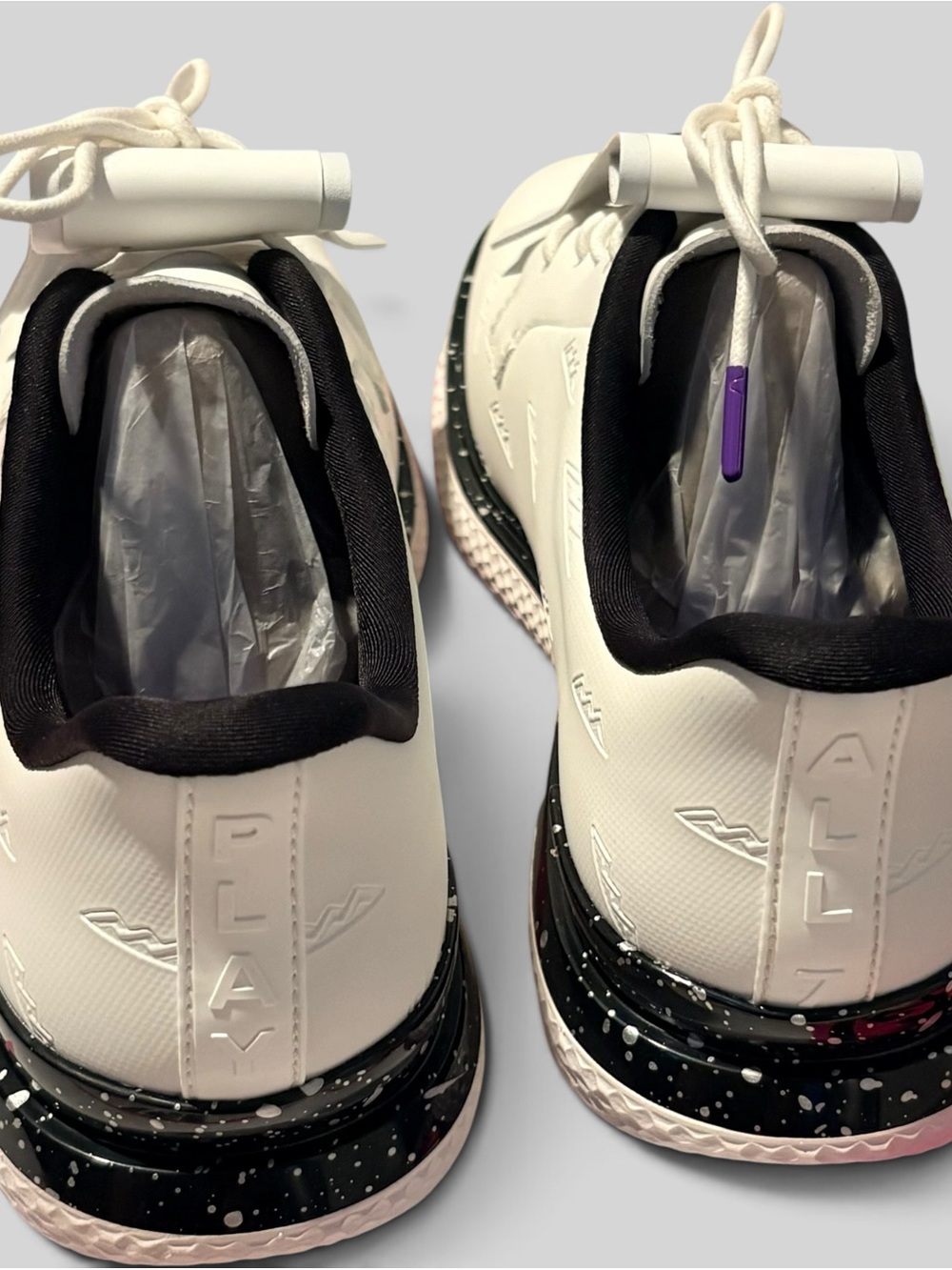 G/Fore G4 Kiltie Gallivan2r Golf Shoe Sneaker LADIES 7 White Black Sparkles - Picture 5 of 9